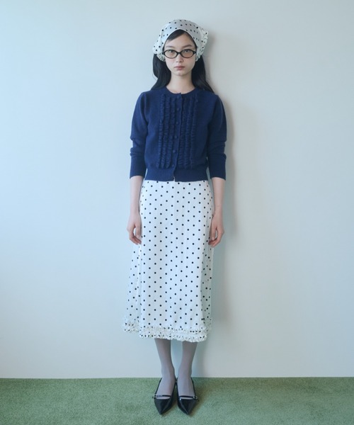 FEKETE（フェケテ） カーディガン knit frill cardigan / ニットフリル