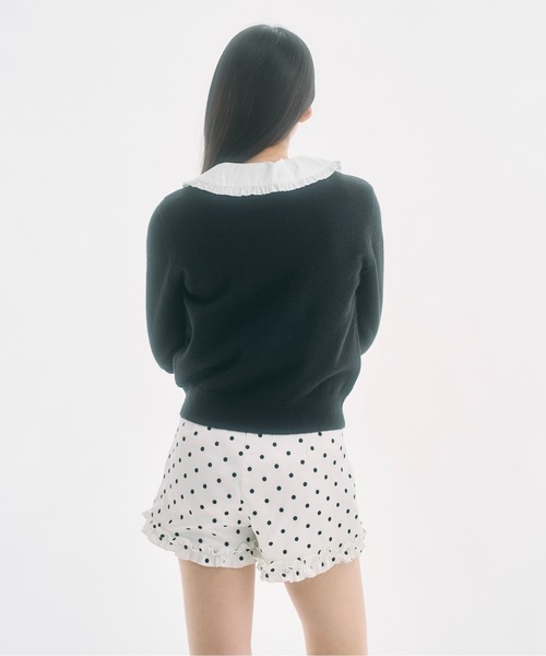 FEKETE（フェケテ） カーディガン knit frill cardigan / ニットフリル