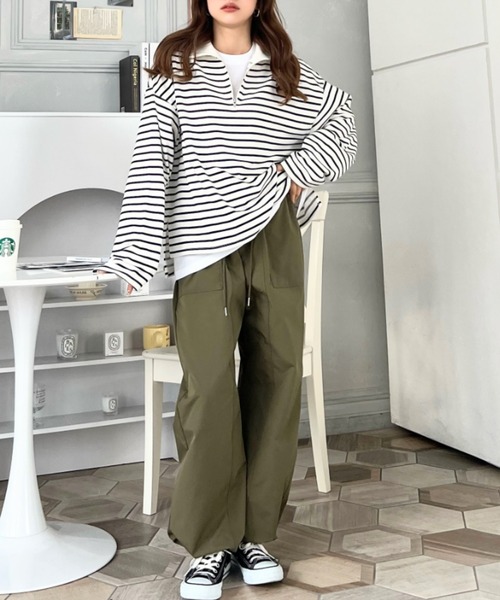 「moment+」 カーゴパンツ M オフホワイト レディース