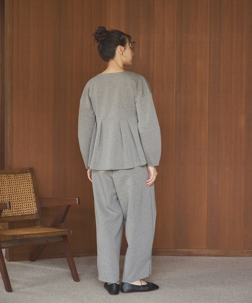 OLUN カーディガン Cocoon peplum cardigan/コクーンペプラム