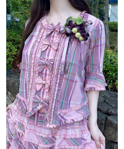 ピンクハウス　オリジナルチェックのブラウス PINK HOUSE（ピンクハウス）の「オリジナルチェックブラウス（シャツ