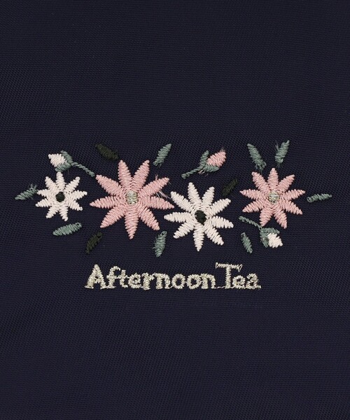 Blackmeans ケース ラウンド型 刺繍 Afternoon Tea（アフタヌーンティー） ポーチ フラワー刺繍ティッシュ
