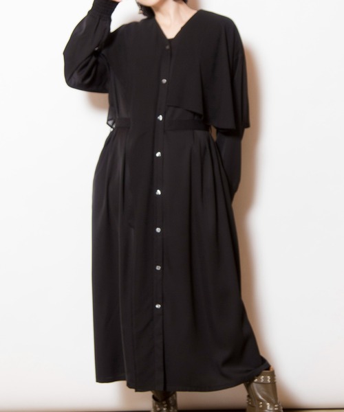 ワンピース シフォンレイヤードワンピース