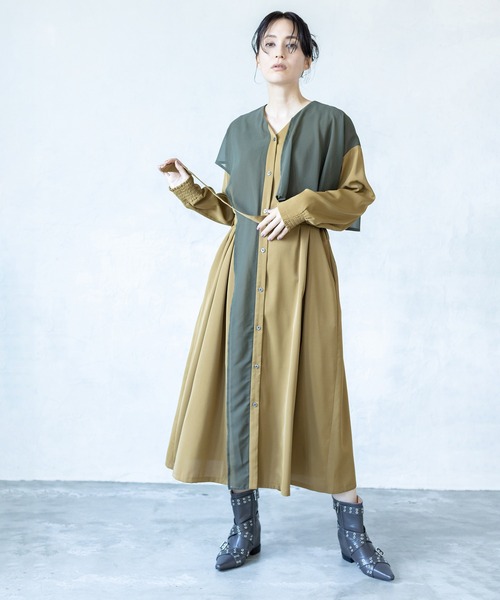 オズモーシス（OSMOSIS）/シフォンレイヤードワンピース OSMOSIS（オズモーシス） ワンピース シフォンレイヤードワンピース