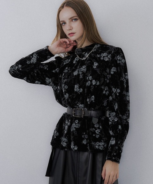 HARE（ハレ） ブラウス シャツ 2WAYベロアガラブラウス(HARE