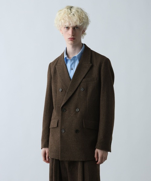 【極美品】HARE スーツ　セットアップ　ダブル　カジュアル　テラード HARE（ハレ） ジャケット テーラードジャケット 「SET UP対応