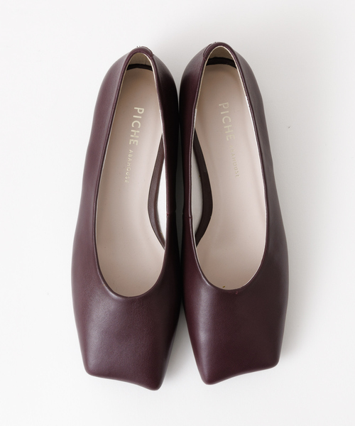 「PICHE ABAHOUSE」 フラットパンプス 35 ブラック レディース_画像4