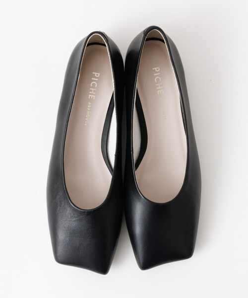 「PICHE ABAHOUSE」 フラットパンプス 35 ブラック レディース_画像6