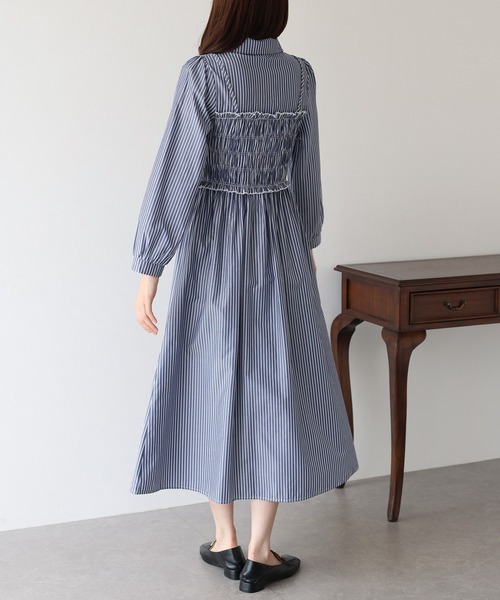 「BLUEEAST」 シャツワンピース MEDIUM ブルー レディース_画像7