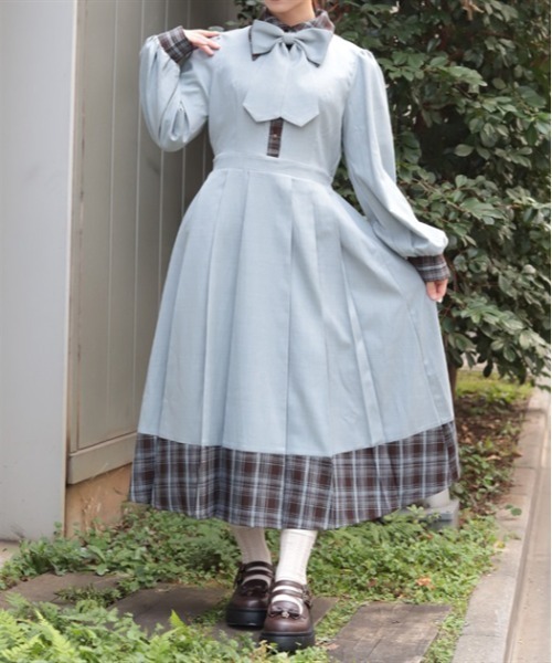 axes femme（アクシーズ ファム） ワンピース バイカラーチェック