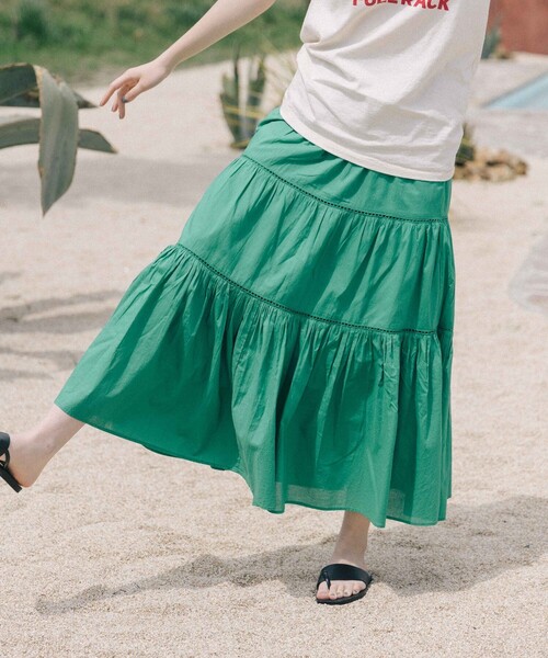 FREAK'S STORE（フリークスストア） フレアスカート フリ- グリーン
