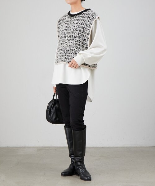 BEARDSLEY（ビアズリー） ベスト ジレ ツイードニットベスト