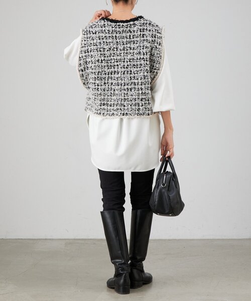 BEARDSLEY（ビアズリー） ベスト ジレ ツイードニットベスト