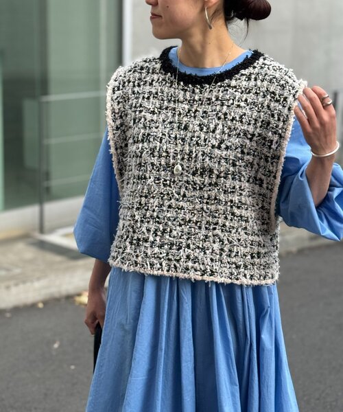BEARDSLEY（ビアズリー） ベスト ジレ ツイードニットベスト