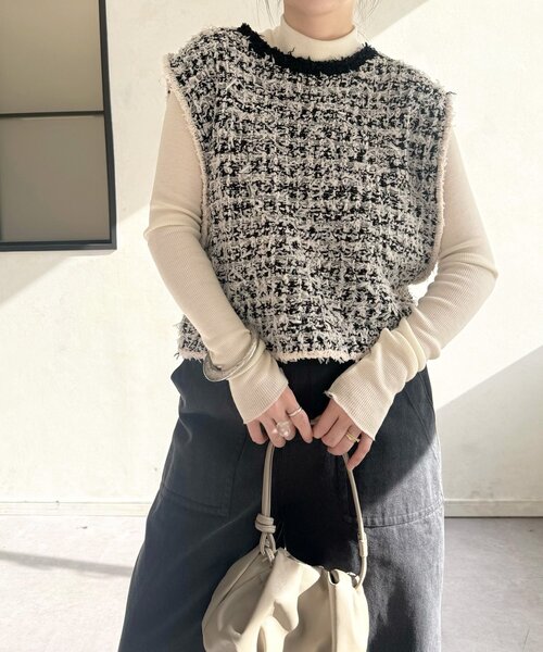 ビアズリー　ニットベスト バックボタン ビアズリー ニットベスト バックボタン - メルカリ