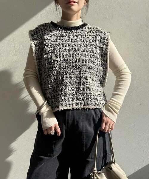 BEARDSLEY（ビアズリー） ベスト ジレ ツイードニットベスト