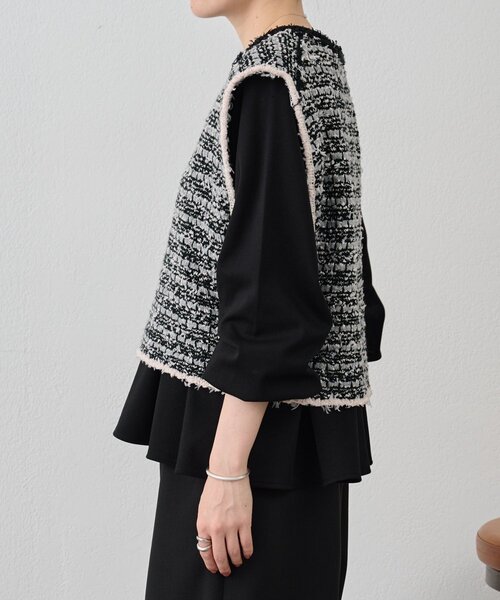 BEARDSLEY　ニットベスト BEARDSLEY（ビアズリー） ベスト ジレ ツイードニットベスト