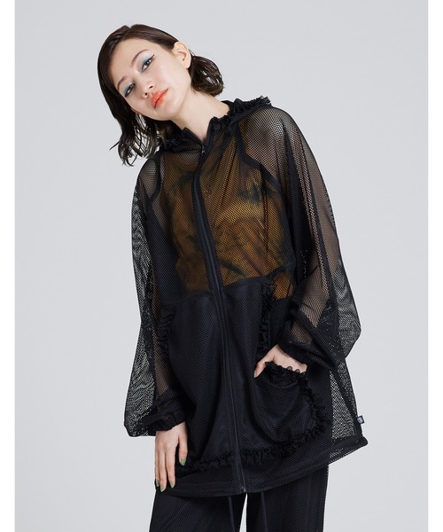 「Little sunny bite」 ジップアップパーカー SMALL パープル レディース_画像4