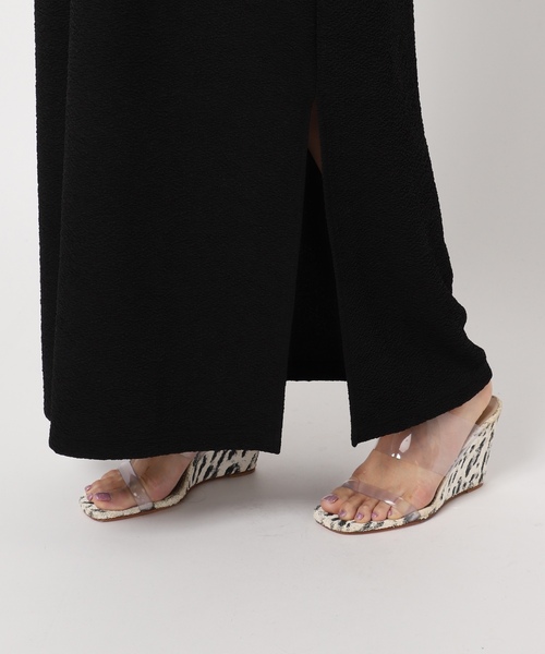 「CITYSHOP」 長袖ワンピース 36 グレー レディース_画像2