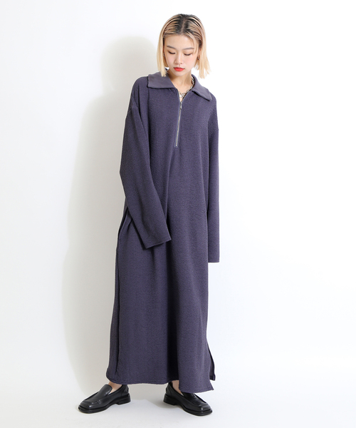 「CITYSHOP」 長袖ワンピース 36 グレー レディース_画像3