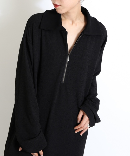 「CITYSHOP」 長袖ワンピース 36 グレー レディース_画像4