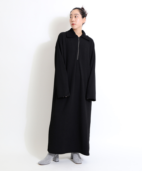 「CITYSHOP」 長袖ワンピース 36 グレー レディース_画像8