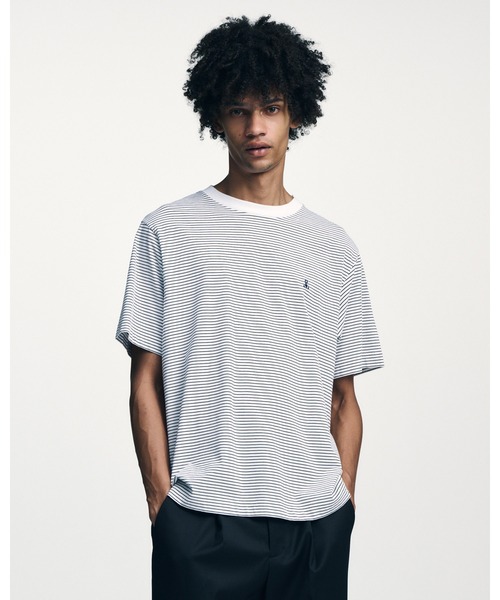 SOPHNET.（ソフネット） tシャツ SCORPION BORDER WIDE TEE メンズ