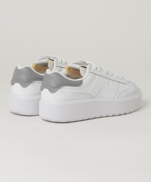 「New Balance」 ローカットスニーカー 25.0cm ホワイト×グレー レディース_画像2