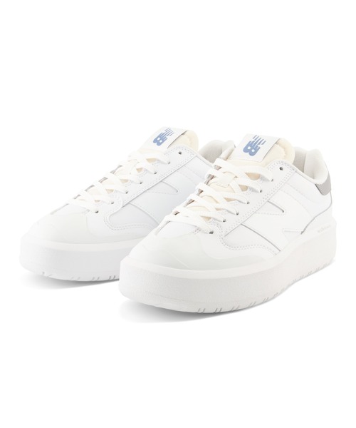 「New Balance」 ローカットスニーカー 25.0cm ホワイト×グレー レディース_画像4