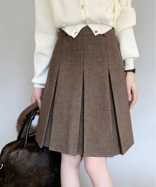 gossip!ロサンゼルス スカート 前後2WAY ウールライク チェック