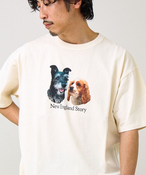 GLOSTER（グロスター） tシャツ 「あの名作をオマージュ」犬猫実写風