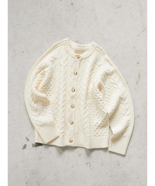 「CRAFT STANDARD BOUTIQUE」 ニットカーディガン L レッド レディース_画像5