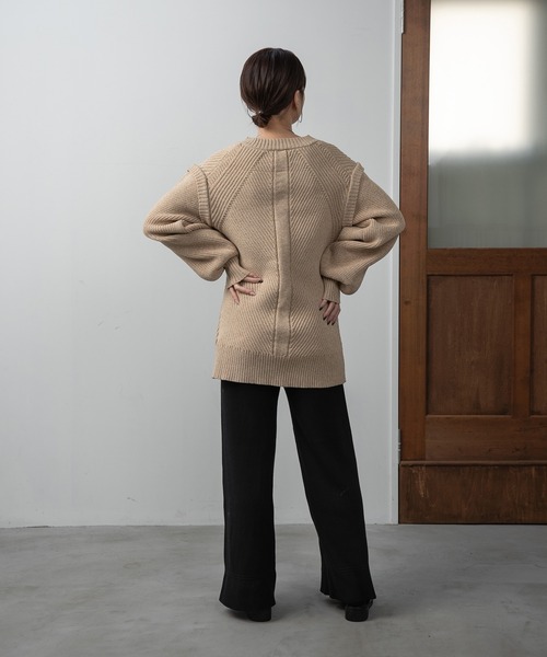 「lawgy」 長袖ニット FREE ベージュ レディース_画像4