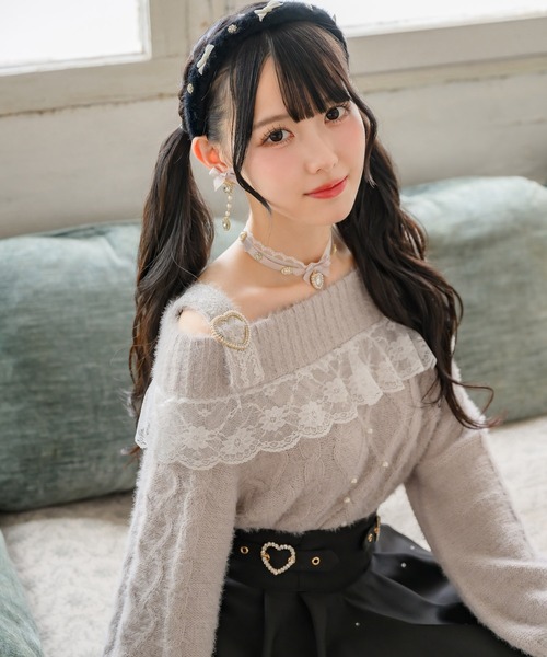 「ROJITA」 長袖ニット FREE ピンク レディース_画像2