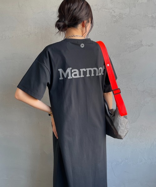 ワンピース 「Marmot/マーモット」 別注 ブランドロゴ バックプリント ワンピースの画像