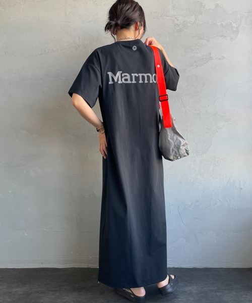 ワンピース 「Marmot/マーモット」 別注 ブランドロゴ バックプリント ワンピースの画像
