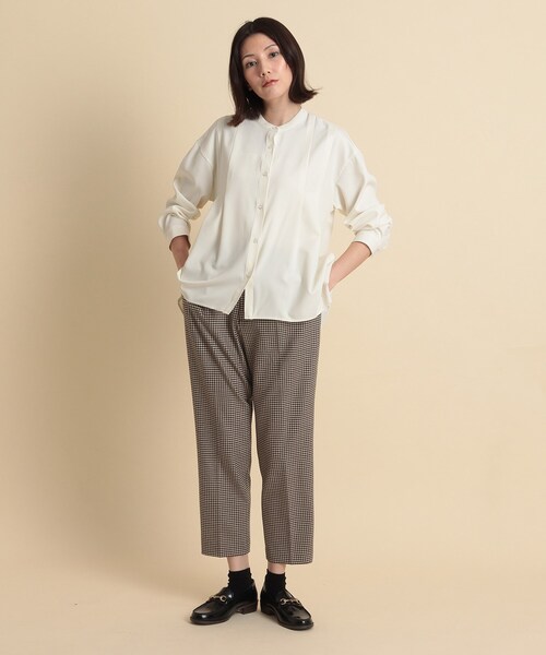 「Dessin」 長袖ブラウス 02 ネイビー レディース_画像6