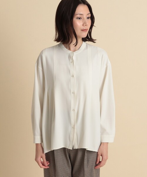 「Dessin」 長袖ブラウス 02 ネイビー レディース_画像9