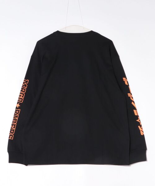 00s スカル 袖プリント ロングスリーブTシャツ L フェードブラック tシャツ 「ゆるキャン」袖プリントロングスリーブTシャツ メンズ
