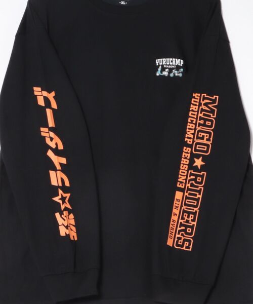 tシャツ ゆるキャン袖プリントロングスリーブTシャツ メンズ