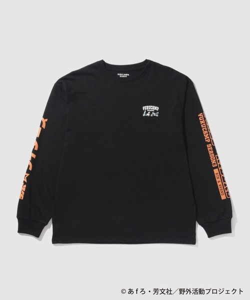 tシャツ ゆるキャン袖プリントロングスリーブTシャツ メンズ