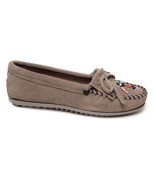 【あー】【箱無価格】Minnetonka モカシン　グレー Minnetonka（ミネトンカ） モカシンシューズ 7h グレー レディース