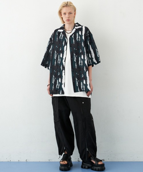 「AIVER」 半袖シャツ SMALL ブルー メンズ_画像5