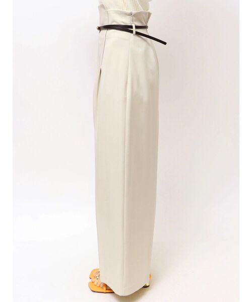 パンツ バイカラーベルトライトパンツ 「夏服」 「オフィスカジュアル」 レディースの画像