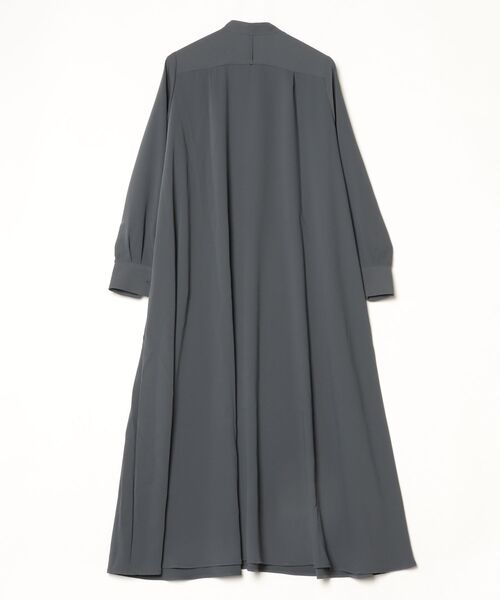 Graphpaper」 Satin Band Collar Dress 長袖ワンピース 0 グレー 