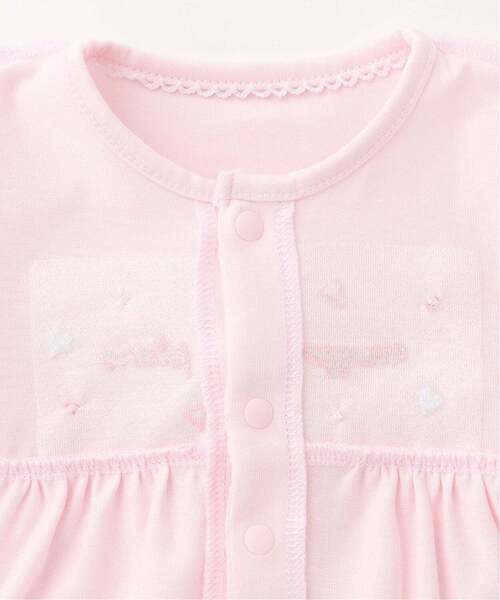 ベビー服 ロンパース ウサギマスコット付　半袖2wayオールの画像