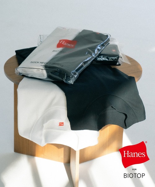 biotop × hanes コラボ ノースリーブ ★2枚セット ビオトープ×ヘインズ第2弾発売、新色ネイビーのノースリーブも