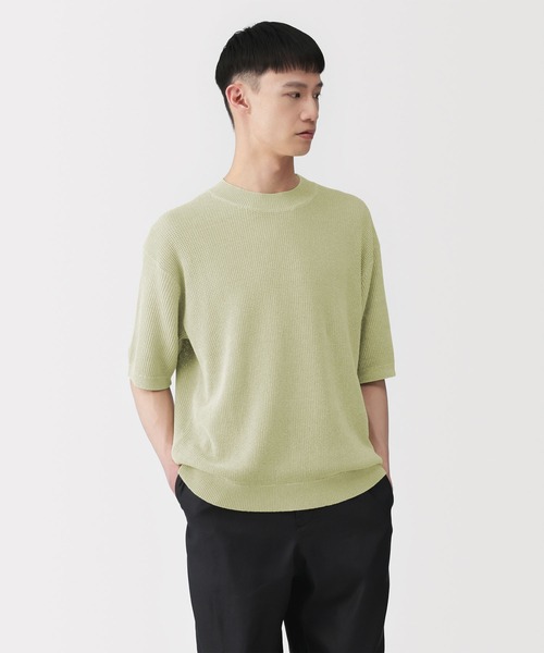 MUJI Labo セーター ニット 「MUJI Labo」紳士 和紙混半袖クルーネック