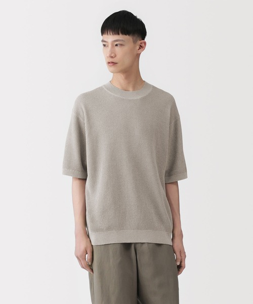 MUJI Labo セーター ニット 「MUJI Labo」紳士 和紙混半袖クルーネック