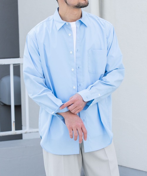 「URBAN RESEARCH ROSSO MEN」 長袖シャツ MEDIUM ライトブルー メンズ_画像2